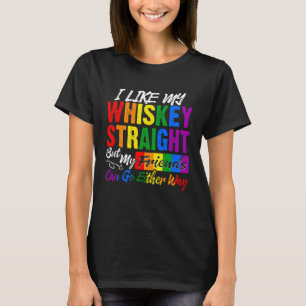 LGBTQ Gay Zoals Mijn Whiskey Straight Friends Prid T-shirt
