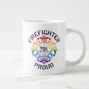 LGBTQ - gekleurde brandweerman Maltees dwarsontwer Extra Grote Beker