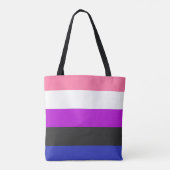 LGBTQ Genderfluid Pride Vlag Draagtas (Achterkant)