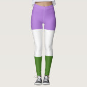 LGBTQ Genderqueer Pride Vlag Leggings (Voorkant)