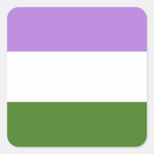 LGBTQ Genderqueer Pride Vlag Vierkante Sticker