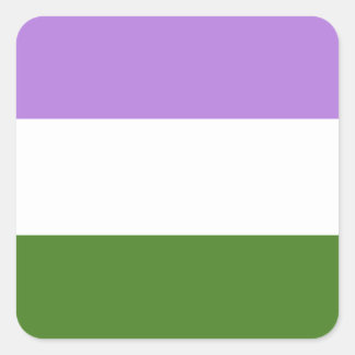 LGBTQ Genderqueer Pride Vlag Vierkante Sticker