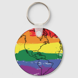 LGBTQ+ Global Flag Sleutelhanger