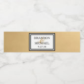 LGBTQ Gold Mariage moderne Étiquette de bouteille  (Étiquettes simples)