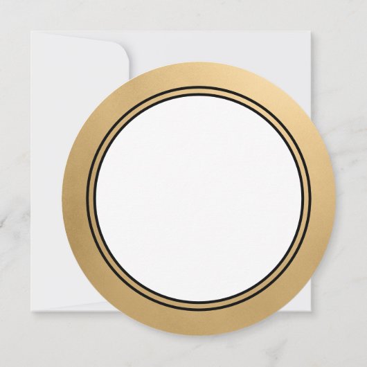LGBTQ Gold Modern Blank Merci Note Invitation (Dos)