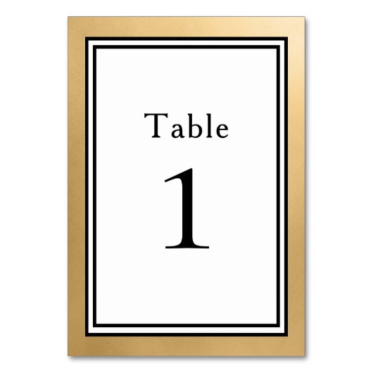 LGBTQ Gold Modern Mariage Numéro de table (Par défaut)