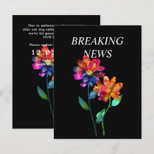 LGBTQ  GRAPPIGE Huwelijksdatum WIJZIGING Petals &  Informatiekaartje