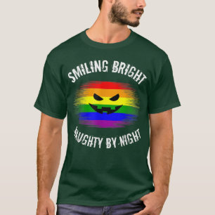LGBTQ Halloween Gay Lesbian Jack O Lantern Naughty T-shirt