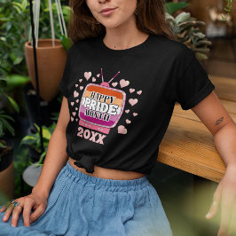 LGBTQ Happy Pride Month, tv met Lesbische vlag T-shirt