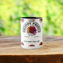 LGBTQ Happy Pride: Zonnebloem in Lesbische vlag Kl