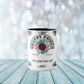 LGBTQ Happy Pride: Zonnebloem in transgenderkleure Tweekleurige Koffiemok