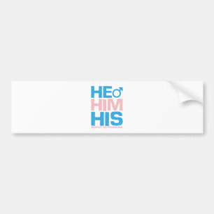 LGBTQ Hij Hem Zijn Respecteer Mijn Geslacht Voorna Bumpersticker