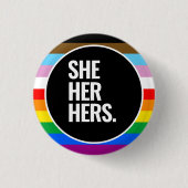 LGBTQ+ Inclusief Pride vlag Ronde Button 3,2 Cm (Voorkant)