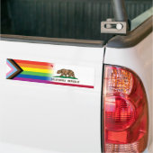 LGBTQ Inclusief Progress Pride Flag California Bumpersticker (Op Truck)