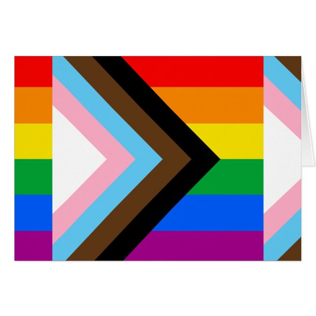 LGBTQ+ Indicateur de fierté de progrès (Devant horizontal)