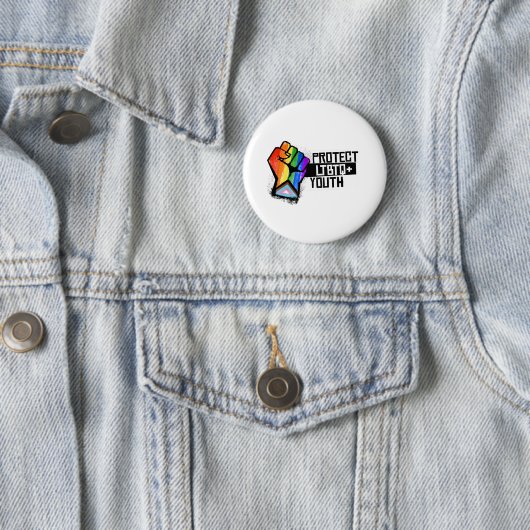 LGBTQ-jongeren beschermen Ronde Button 5,7 Cm (In situ)