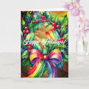 LGBTQ Kerstmis Kaart, 5"x 7"Gevouwen Wenskaart Kaart