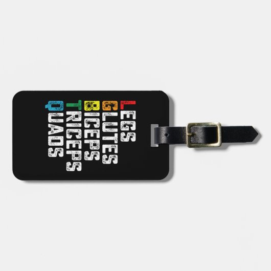 LGBTQ Legs Glutes Biceps Triceps Quads Grappige Gy Bagagelabel (Voorkant horizontaal)