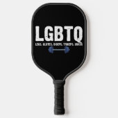 LGBTQ Legs Glutes Biceps Triceps Quads Gym Lover Pickleball Paddle (Voorkant)