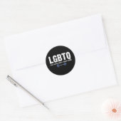 LGBTQ Legs Glutes Biceps Triceps Quads Gym Lover Ronde Sticker (Envelop)