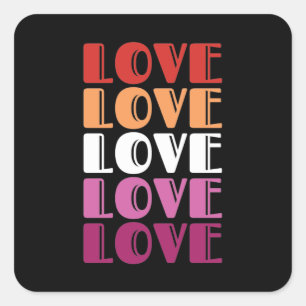 LGBTQ Lesbian Pride Vierkante Sticker