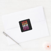 LGBTQ Lesbian Pride Vierkante Sticker (Envelop)