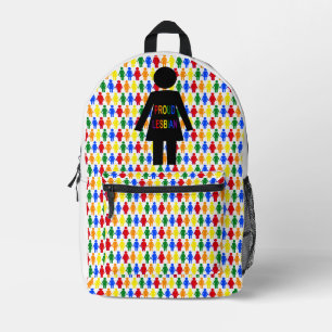 LGBTQ Lesbian Silhouette en Rainbow-dames Bedrukte Rugzak