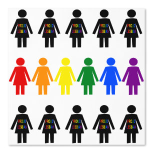 LGBTQ Lesbian Silhouette en Rainbow-dames Behang