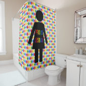 LGBTQ Lesbian Silhouette en Rainbow-dames Douchegordijn (In situ)