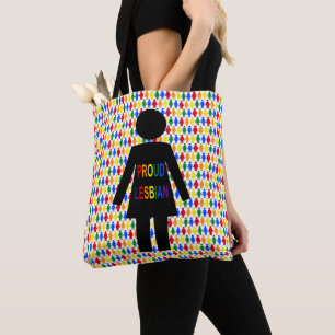 LGBTQ Lesbian Silhouette en Rainbow-dames Draagtas