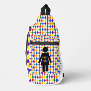LGBTQ Lesbian Silhouette en Rainbow-dames Sling Bag