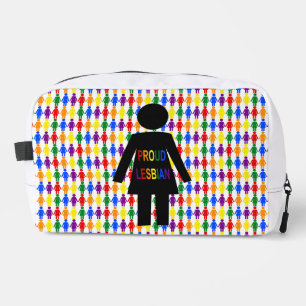 LGBTQ Lesbian Silhouette en Rainbow-dames Toilettasje