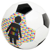 LGBTQ Lesbian Silhouette en Rainbow-dames Voetbal (Drie kwart)