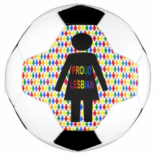 LGBTQ Lesbian Silhouette en Rainbow-dames Voetbal