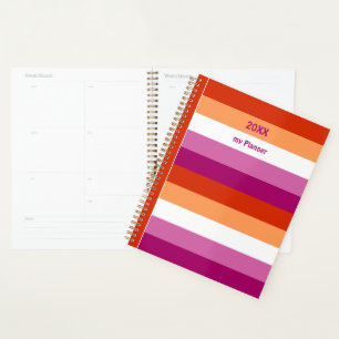 LGBTQ+ Lesbische Vlag Strepen voor Trots - Planner