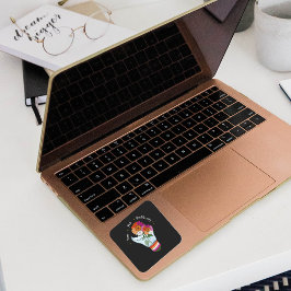 LGBTQ Lesbische vlag Zonnebloemen in een lichte la Vierkante Sticker