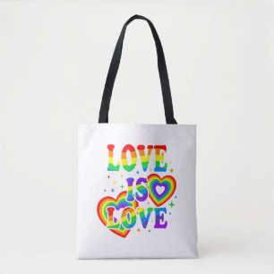 LGBTQ Liefde is Liefde Gay Pride LGBT Regenboogvla Draagtas