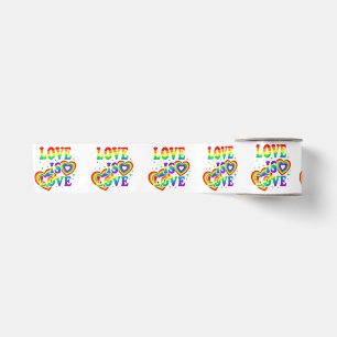 LGBTQ Liefde is Liefde Gay Pride LGBT Regenboogvla Lint