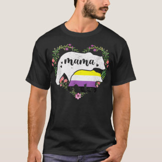 LGBTQ Mama Beer niet-bindende homorechten Rainbo T-shirt