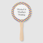 LGBTQ-Man Silhouette en Rainbow-Mannen Aangepast Handwaaier (Achterkant)