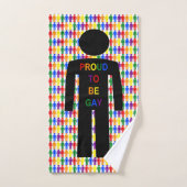 LGBTQ-Man Silhouette en RegenboogMannen Bad Handdoek (Handdoek)