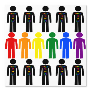 LGBTQ-Man Silhouette en RegenboogMannen Behang