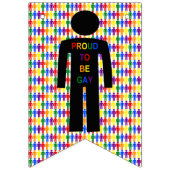 LGBTQ-Man Silhouette en RegenboogMannen Vlaggetjes (Tweede vlag)