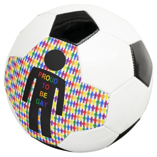LGBTQ-Man Silhouette en RegenboogMannen Voetbal (Drie kwart)