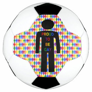 LGBTQ-Man Silhouette en RegenboogMannen Voetbal