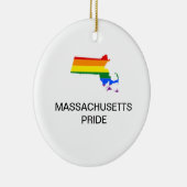 LGBTQ MASSACHUSETTS ORNEMENT EN Céramique PRIDE (Droite)