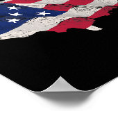 LGBTQ Memorial Day American Flag Rainbow Poster (Hoek)