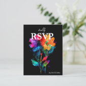 🌈 LGBTQ Met menu en QR-code Petals & Pride (Staand voorkant)