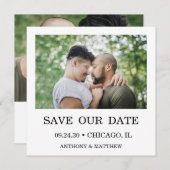 LGBTQ moderne foto Save The Date (Voorkant / Achterkant)