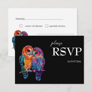 LGBTQ+ Mooie eenvoudige Budget Eeuwige Eenheid RSVP Kaartje